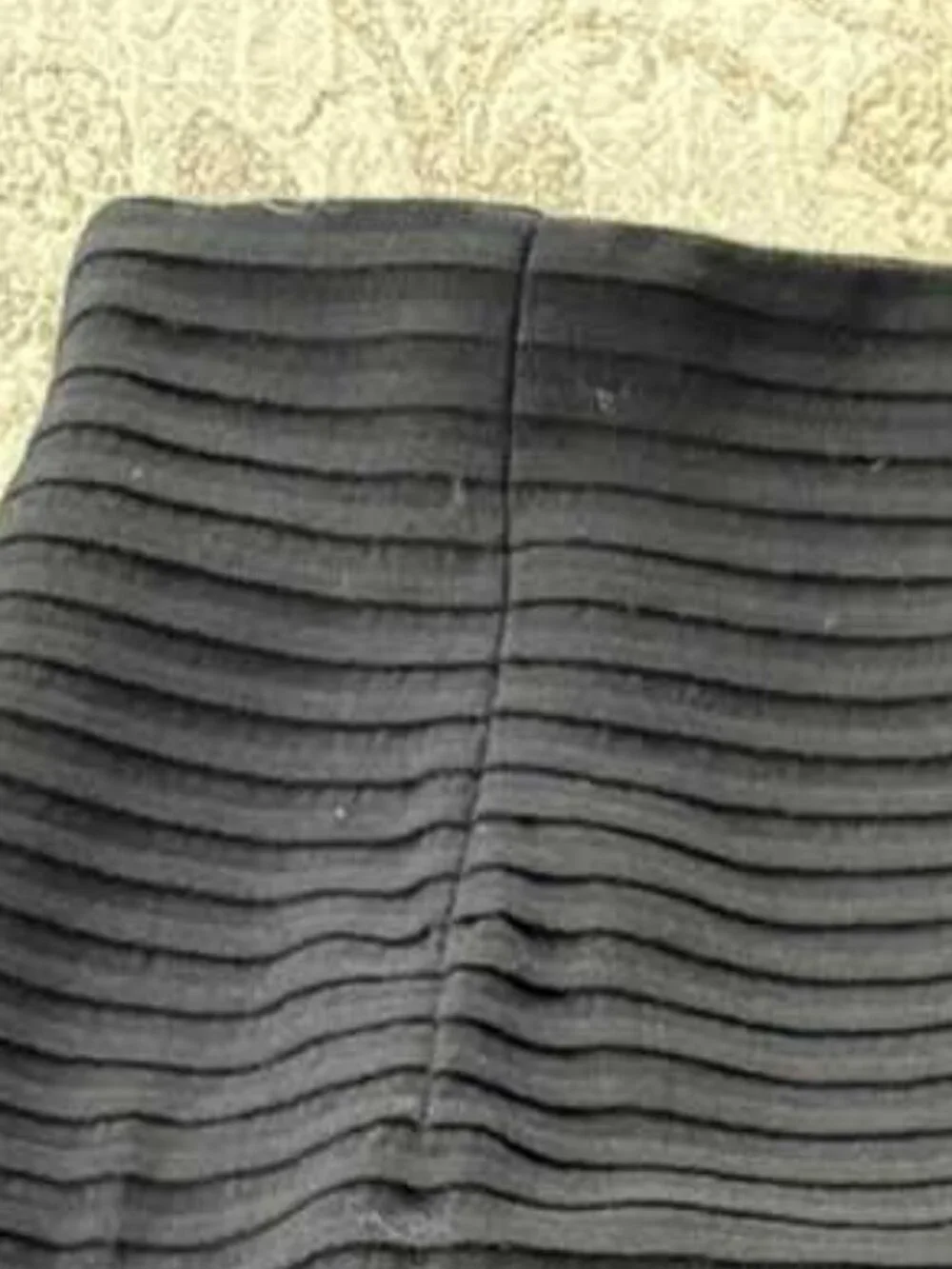 Randy Kemper Black Wool Lined Straight Pencil Skirt, Size 8
